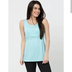 Nursing Queen teal nursing workout tank top